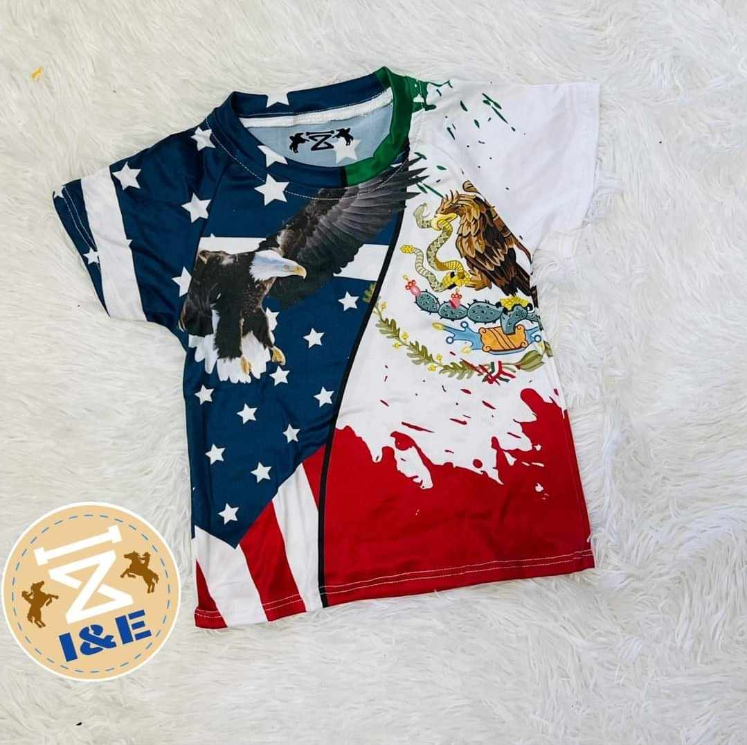 MEXICO/USA FLAG TEE PRE ORDER H3619